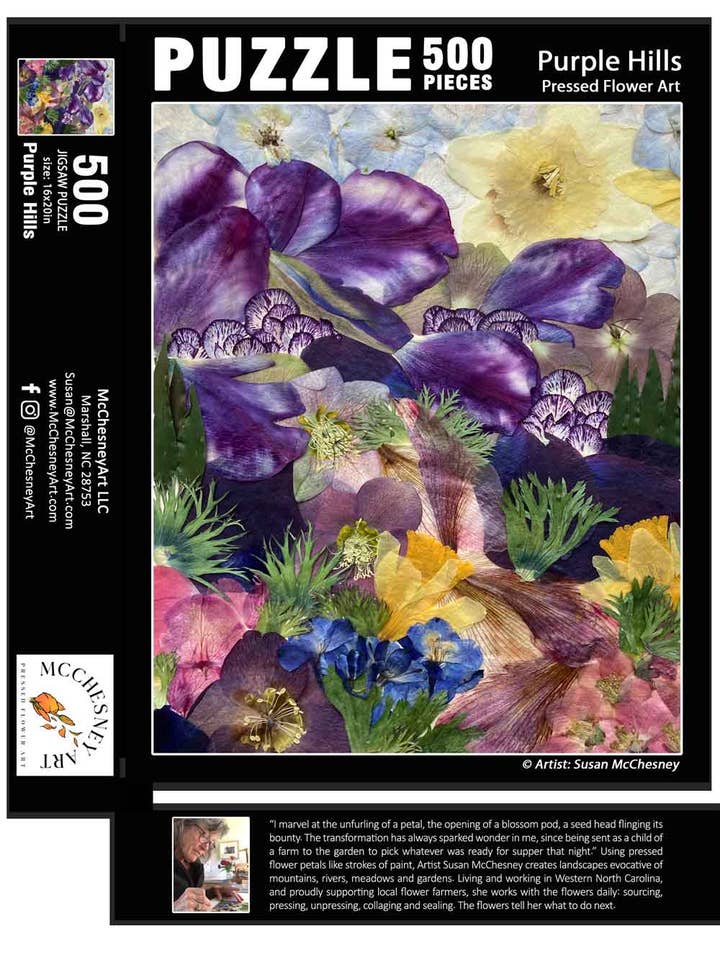 Purple Hills Puzzle for wholesale by McChesneyArt