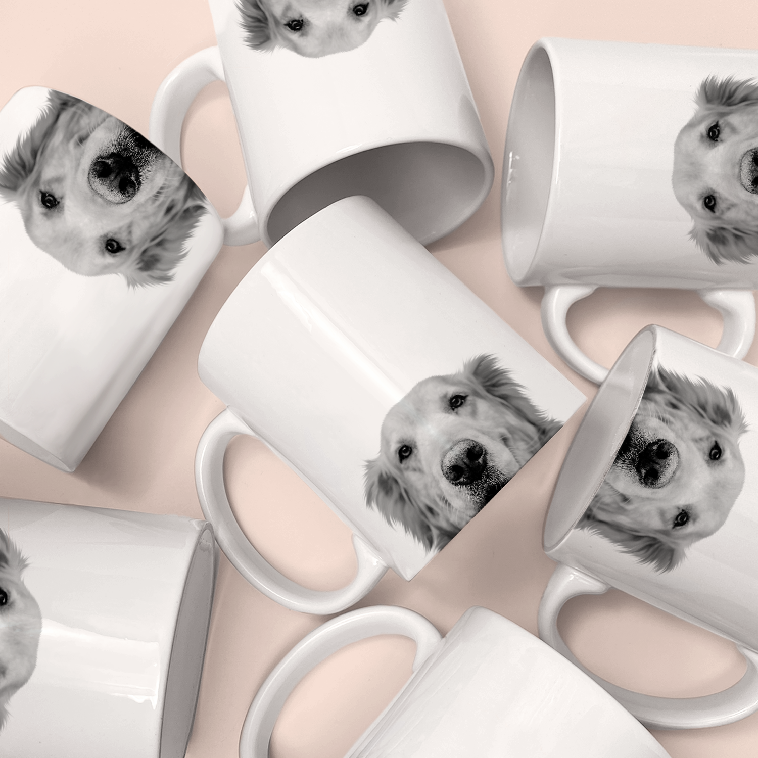 Perkie Prints - Wholesale Coffee Mug - Peeking Golden Retriever 1 Mug1