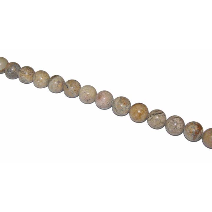 Picture Jasper Round Beads for wholesale by Crystal Magick Wholesale Ltd