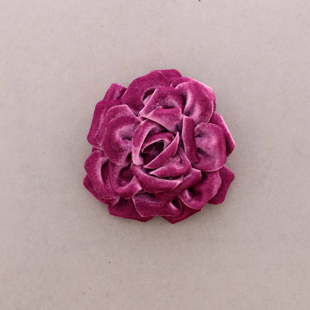 Sonata - Wholesale Snap Jewelry - Velvet Flower Brooch 13cm10