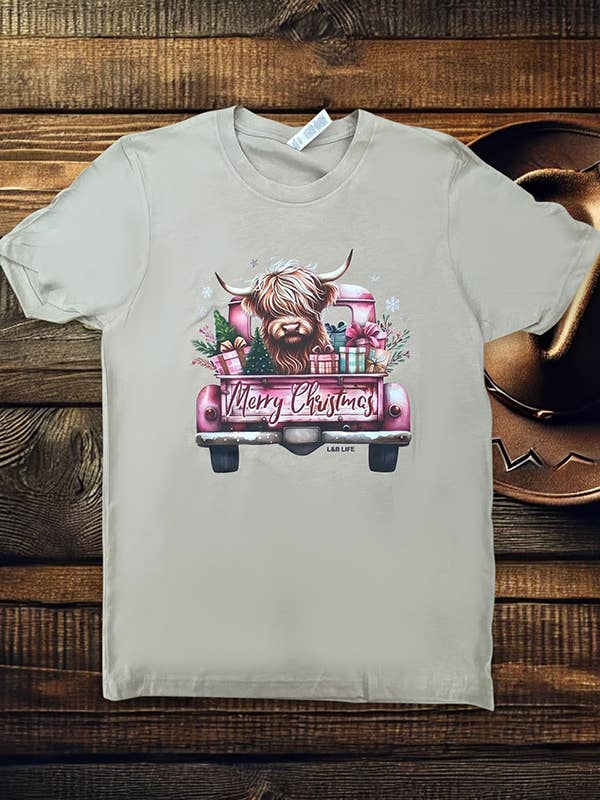 BC DTF CHRISTMAS COW TEES, TSHIRTS, T-SHIRTS, for wholesale by L&B Life