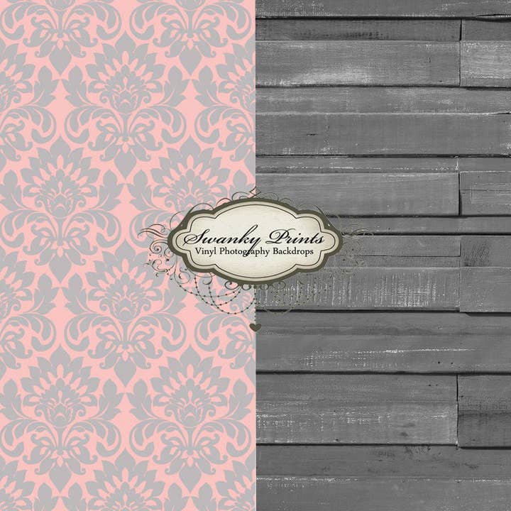 Cenários de fotografia de vinil COMBO 5 pés x 5 pés/cinza rosa por atacado de Swanky Prints