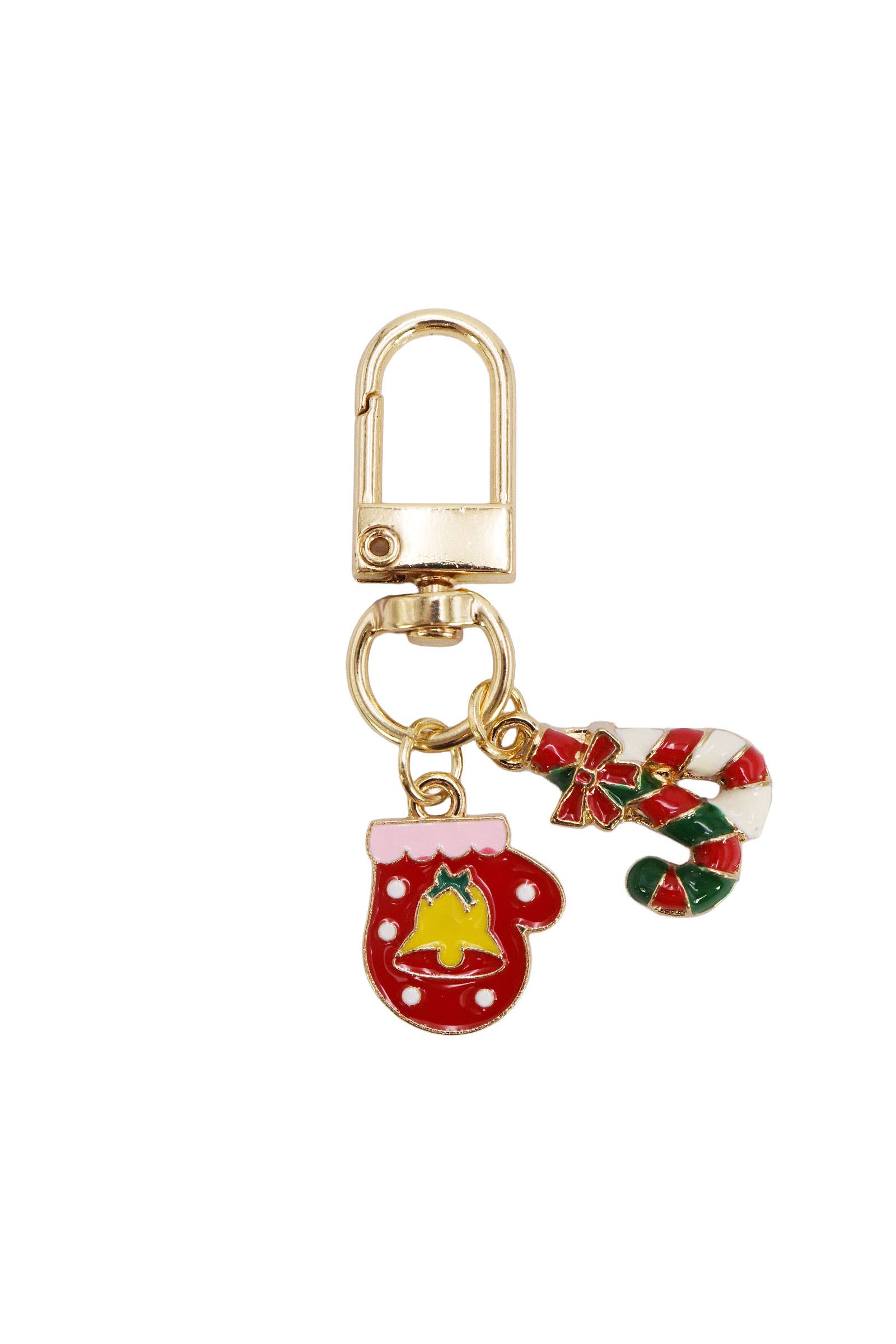 ASSORTED Christmas Enamel Dangle Charm Key Ring Chain for wholesale on Faire5