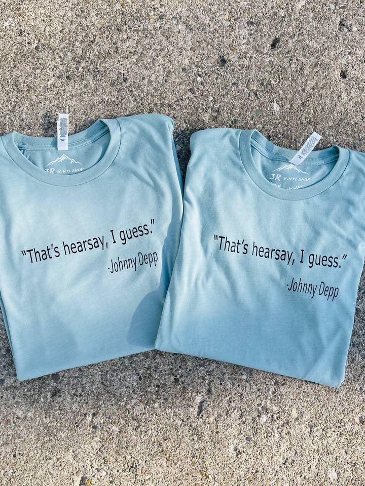 Eso es un rumor, supongo que Johnny Depp cita camiseta Court Case para venta al por mayor de 3RVinylShop