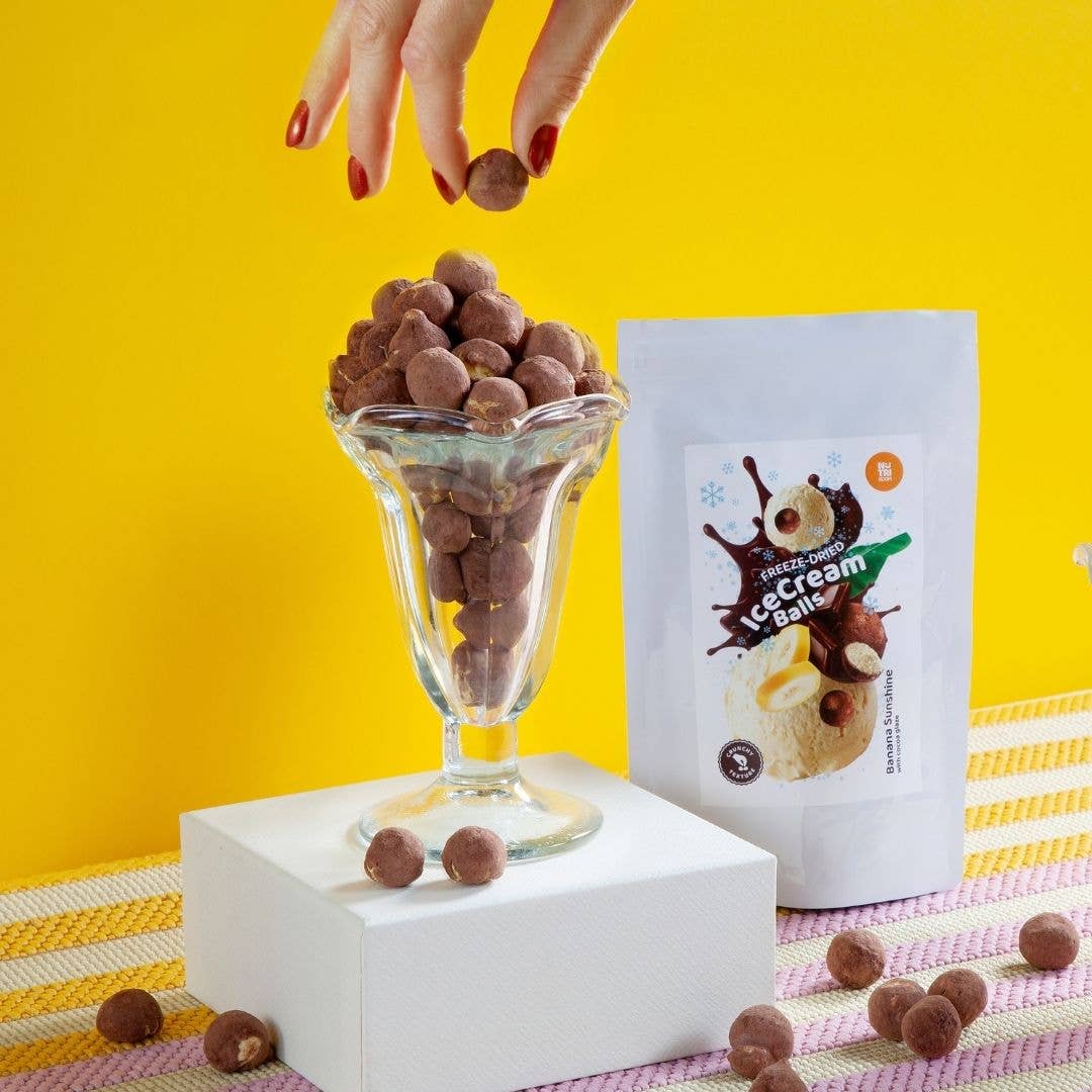 NutriBoom - Vente Glaces/sorbets - Boules de crème glacée lyophilisée Banane Sunshine 45 g9
