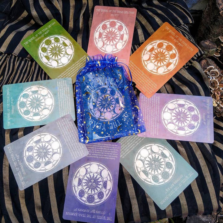 Daring Hare - Wholesale Tarot Cards - Deck of 8 Wiccan Sabbat Art Cards