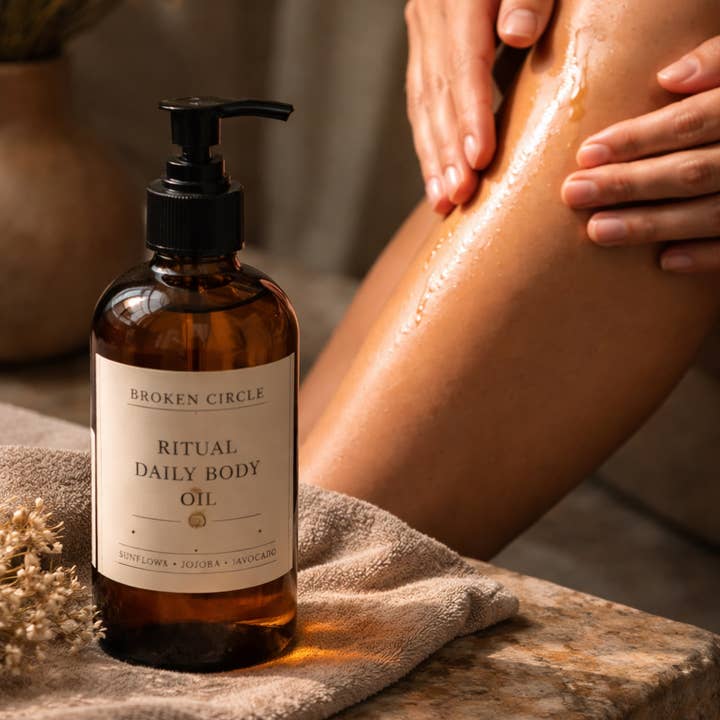 The Broken Circle Soap Co - Wholesale Bath/Body Oil - Ritual Daily Body Oil – Fast Absorbing, Non-Greasy Botanical1