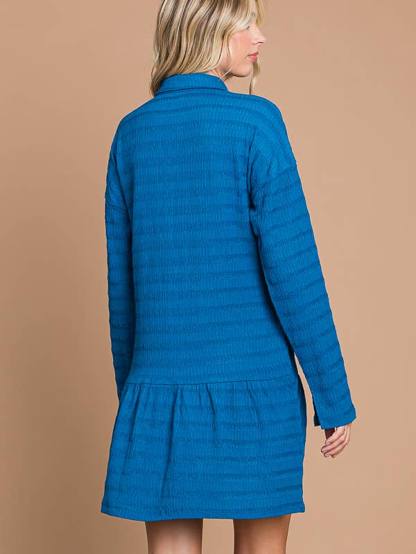 Culture Code - Wholesale Dress - Women's - CJD1880L - LSLV BUTTON DOWN TIERED TUNIC SHIRT19