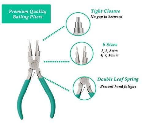 Mandala Crafts – wholesale Craft tool – Looping Pliers Bailing Pliers for Bail Making Jewelry Making 6 Step 2 Sets by Mandala Crafts1