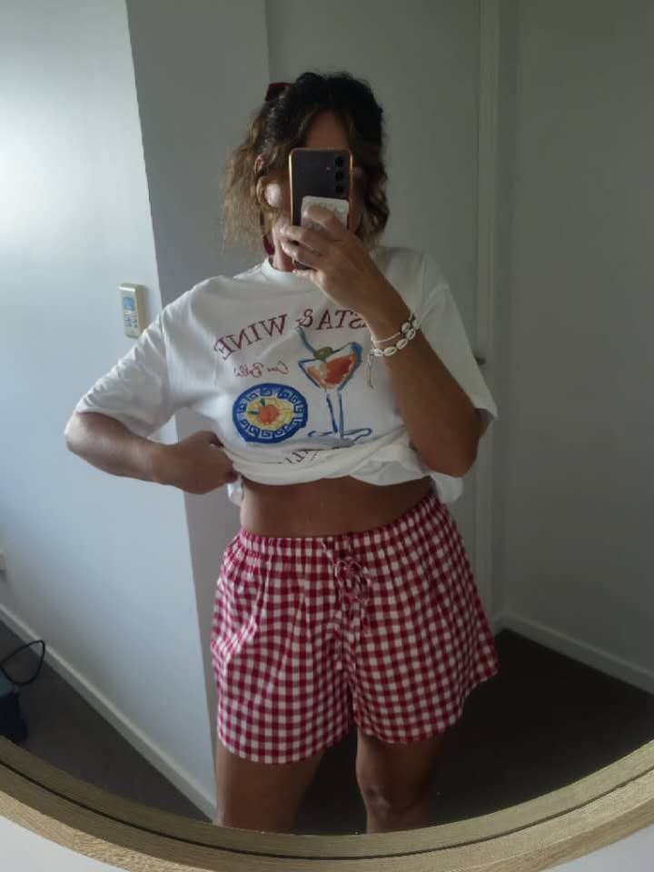 Melci Studio - Wholesale Shorts - Women's - Cherry Pop Gingham Short 100% Cotton