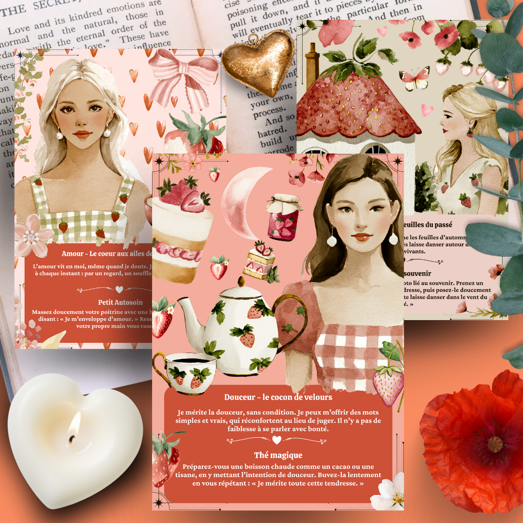 Les Moonettes – wholesale Tarot cards – 32 Enchanted Emotion Cards and Storage Pouch8