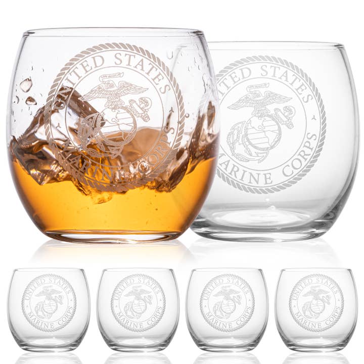 The Wine Savant / Khen Glassware - Wholesale Decanter - Marine Big Box Wall Decor with Decanter, 4 whiskey glasses
