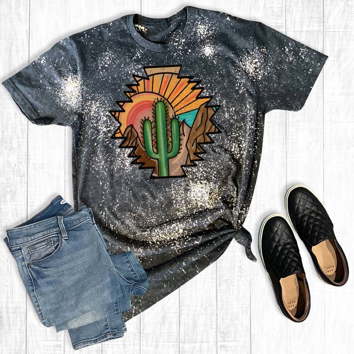 Distressed Cactus Aztec Charcoal for wholesale by The Way Down South