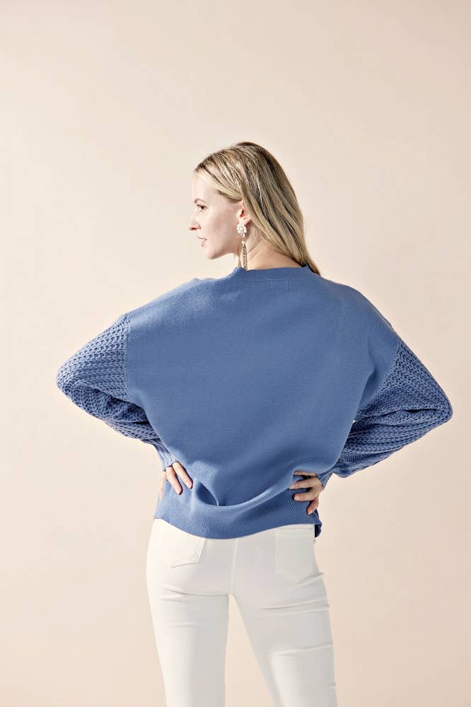 noflik – wholesale Knitted jumper – Women′s – INT1031 Cable Slve Sweater- 6pcs Pack $5.75/unit (72%OFF)9