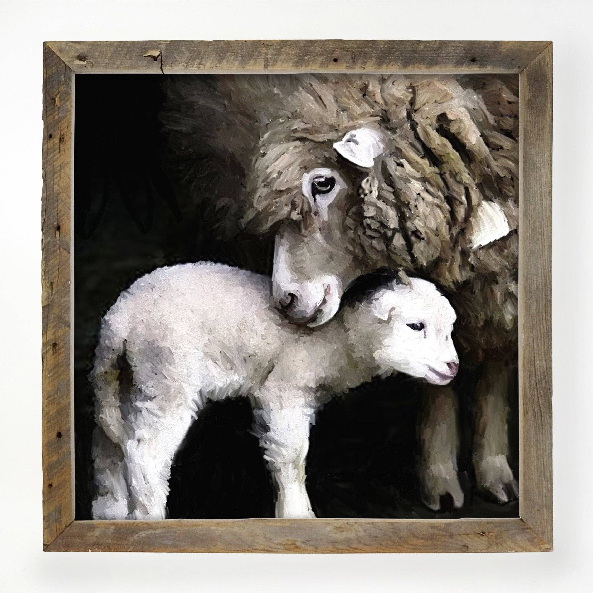 ginger blue - Wholesale Art Print - New born sheep2