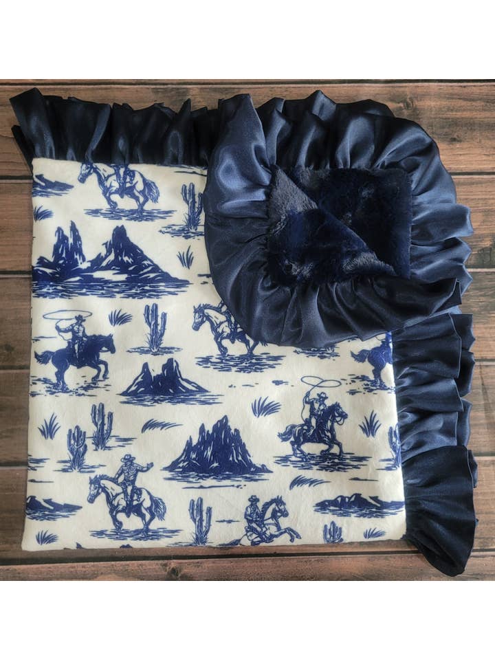 Cuddle Couture - Wholesale Bedding Blanket - Kids & Baby - Cowboys Blues