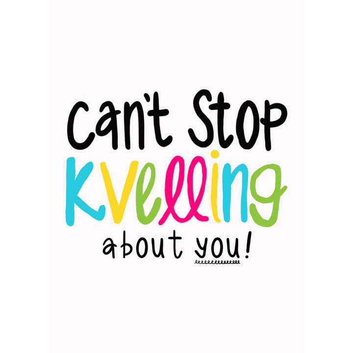 Nice Jewish Girl Doodles - Wholesale Everyday Greeting Card - Can't Stop Kvelling Greeting Card2