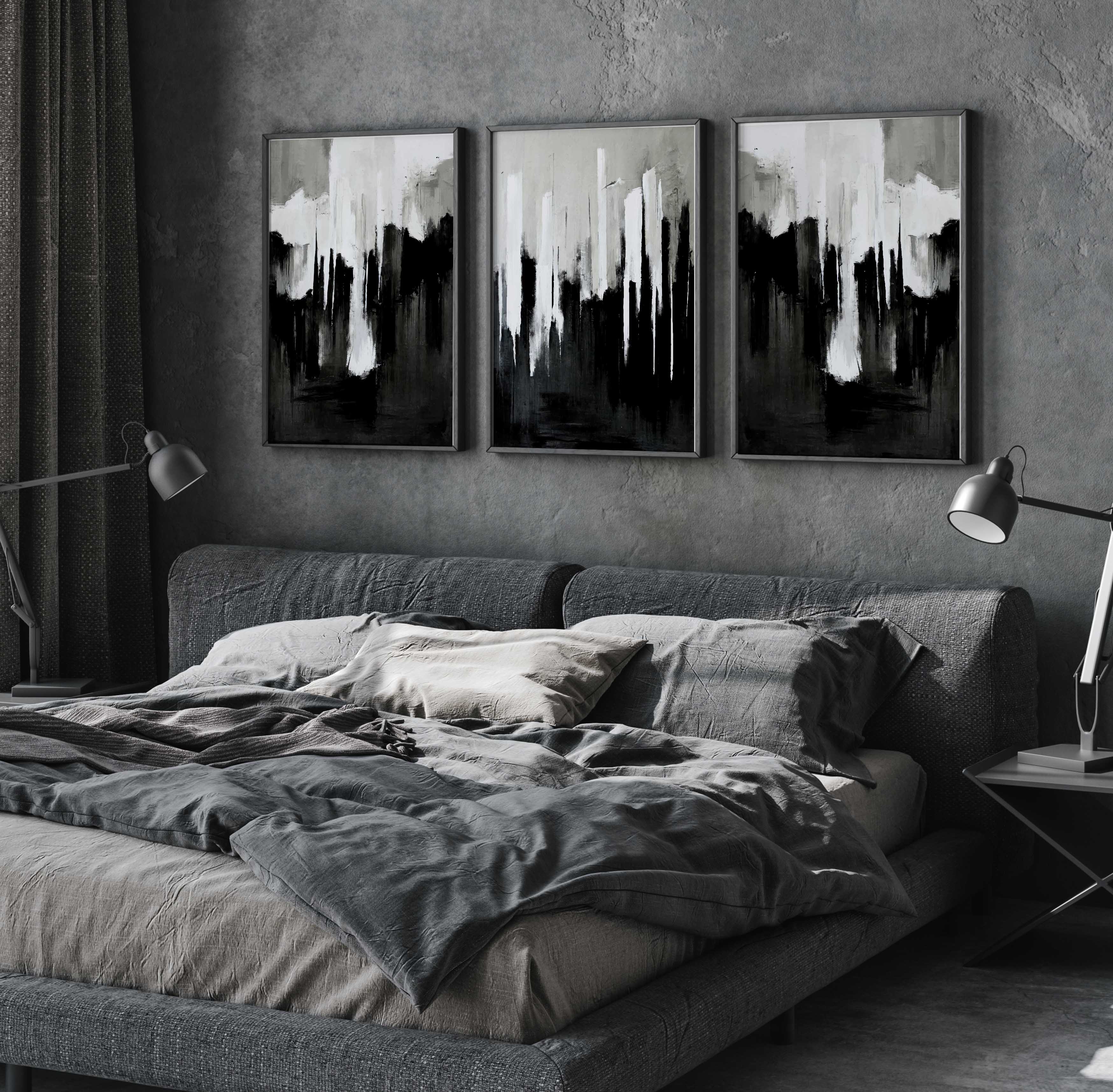 D'LUXE PRINTS - Wholesale Gallery Wall Set - Troy Abstract Set of 3 Prints1