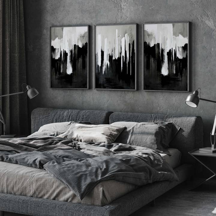 D'LUXE PRINTS - Wholesale Gallery Wall Set - Troy Abstract Set of 3 Prints1