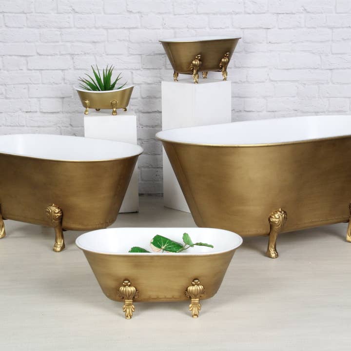 Cheungs Home Decor - Wholesale Bath Caddy - Lavande Metal Fleur-de-Lis Tub Decor - Gold15