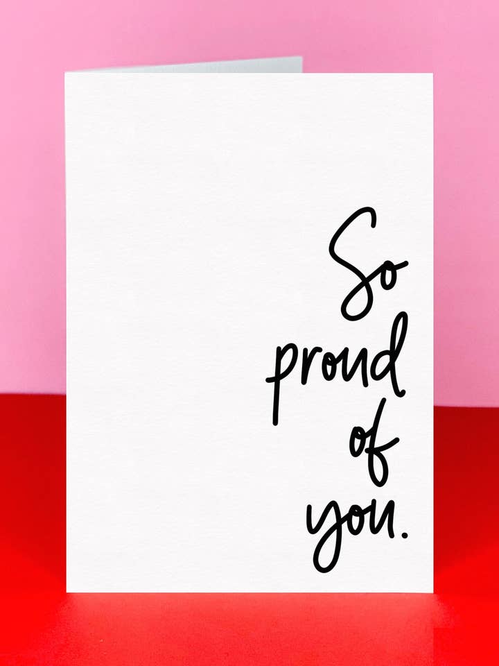 Carte So Proud of You - Carte de félicitations - Bien joué pour la vente par The Card Edit