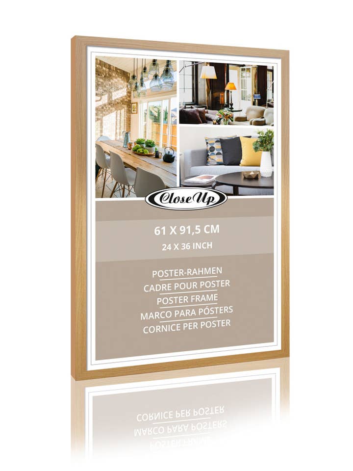 Cadre pour affiche 61 x 91,5 cm décor bois décor hêtre clair pour la vente par Close Up GmbH