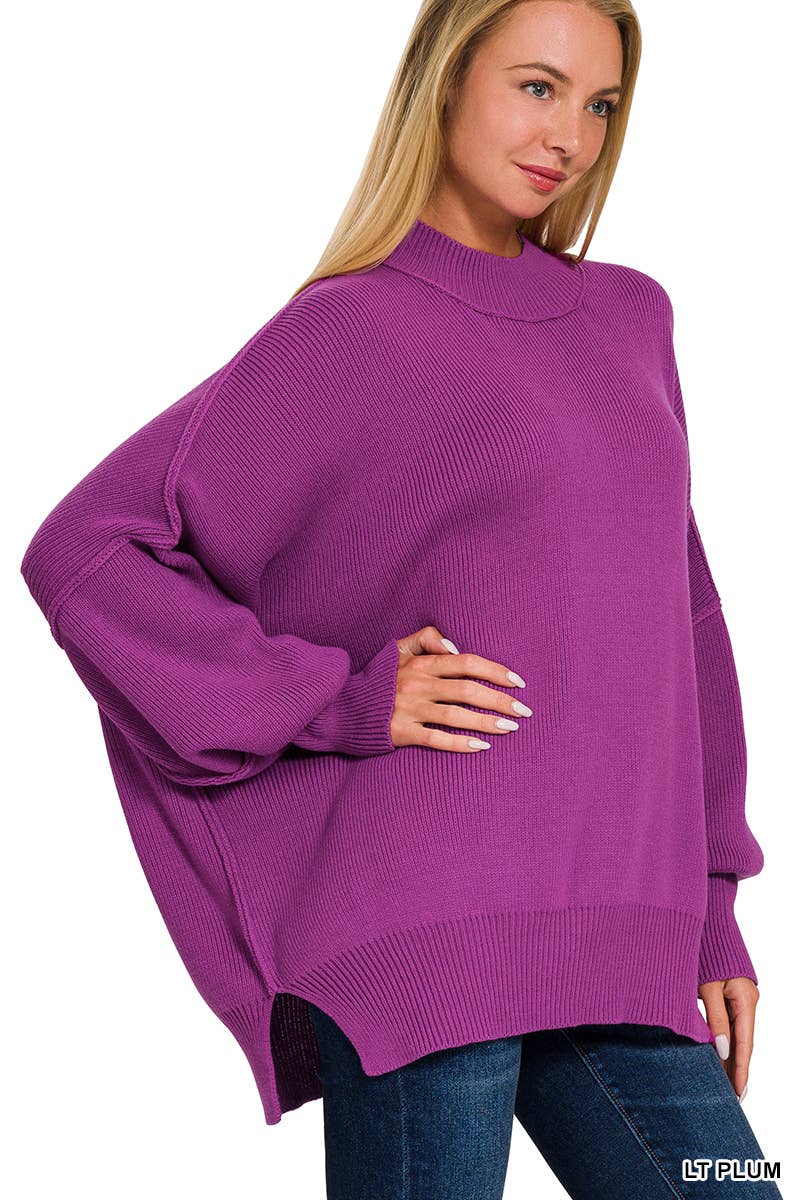 Vanilla Monkey - Wholesale Knit Sweater - Women's - Side Slit Oversized Sweater5