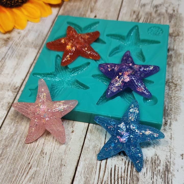 Serena Creazione di Serena Stampone - Wholesale DIY Craft Kit - Starfish Mold 4pcs 5cm in silicone for resin and plaster