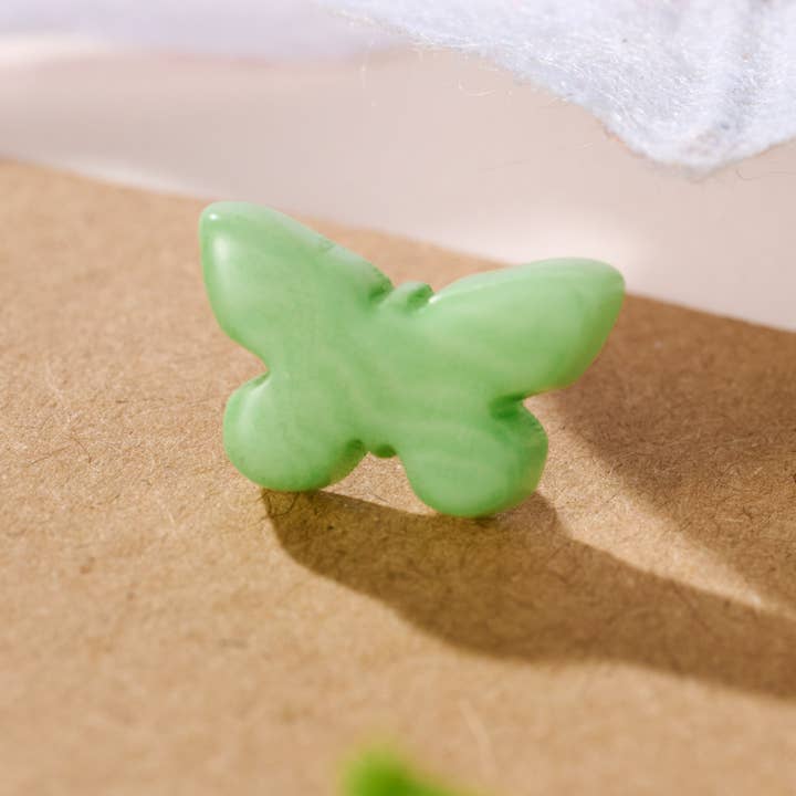 Ten Thousand Villages - Wholesale Stud/Post Earrings - Aleteo Butterfly Tagua Earrings2