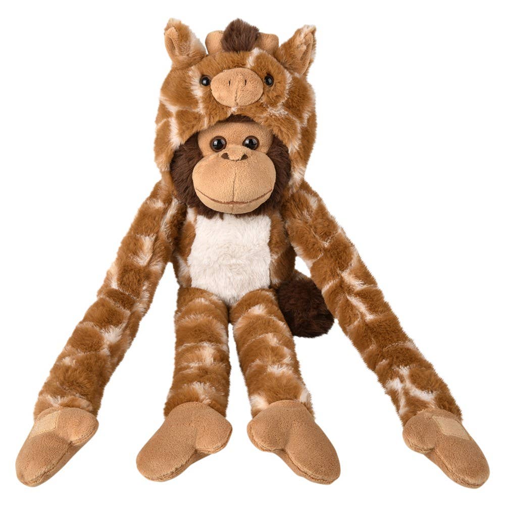 La Luna Bella - Toys - Wholesale Classic Toy - Kids - 27.5" Dressed Giraffe Hanging Monkey - LLB Toys3