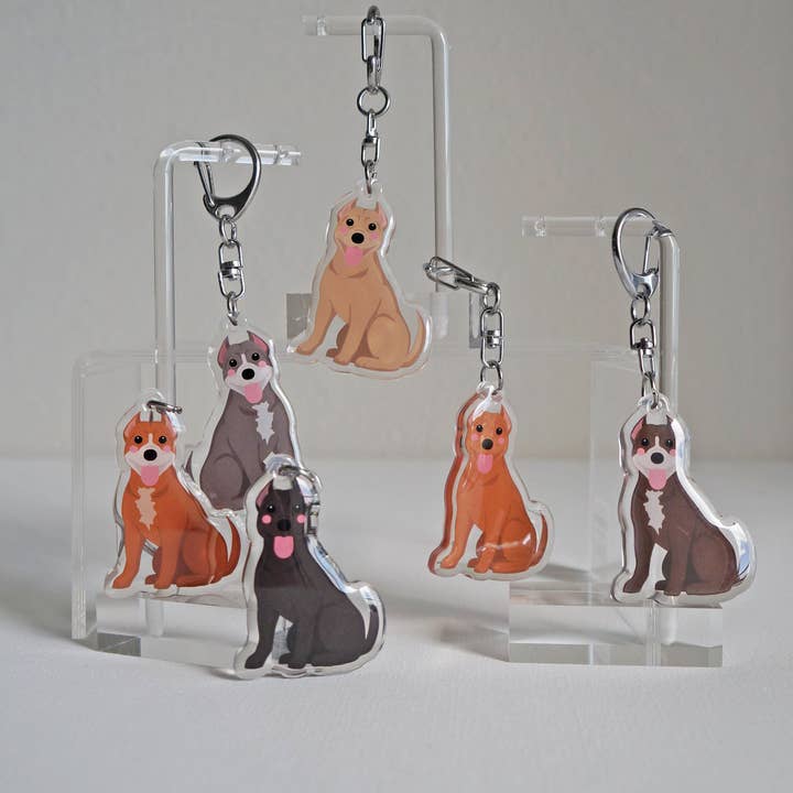 kiwi & WILLOW - Wholesale Keychain - Unisex - Pitbull Epoxy Keychain20