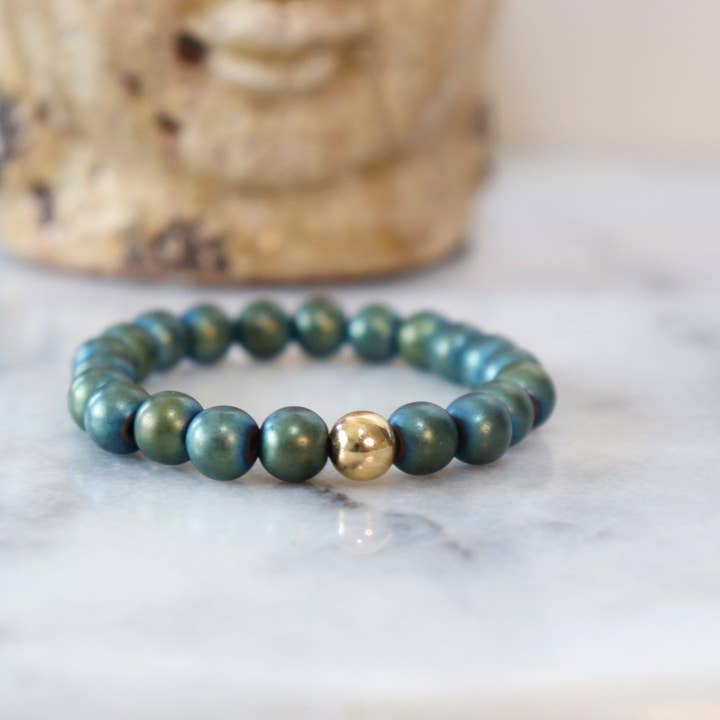 Alora Boutique Inc. - Wholesale Beaded Bracelet - Hematite/Aventurine Bracelets (Assortment) - Calm and Discipline