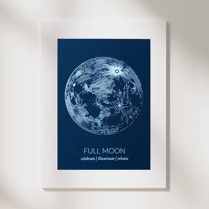 Stampa artistica Full Moon: Lunar Phase - 4 colori per la vendita all'ingrosso da parte di Alauna Whelan