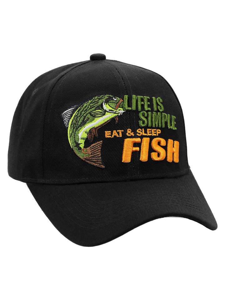 A vida é simples: comer, dormir, pescar boné de beisebol por atacado de Cap Zone