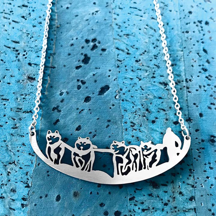 Dog Sledding Iditarod Stainless Steel Necklace for wholesale by Close 2 UR Heart