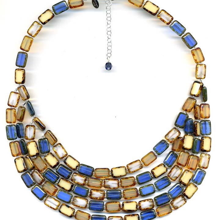 Montana Mix 5-Strand Beaded Statement Necklace for wholesale by Stefanie Wolf Designs