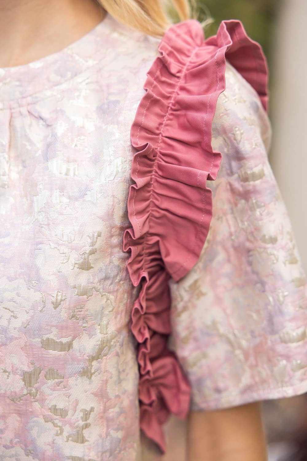 VOY - Venta al por mayor Vestido - Mujer - 34882 Vestido de Volantes con Contraste de Jacquard Metálico14