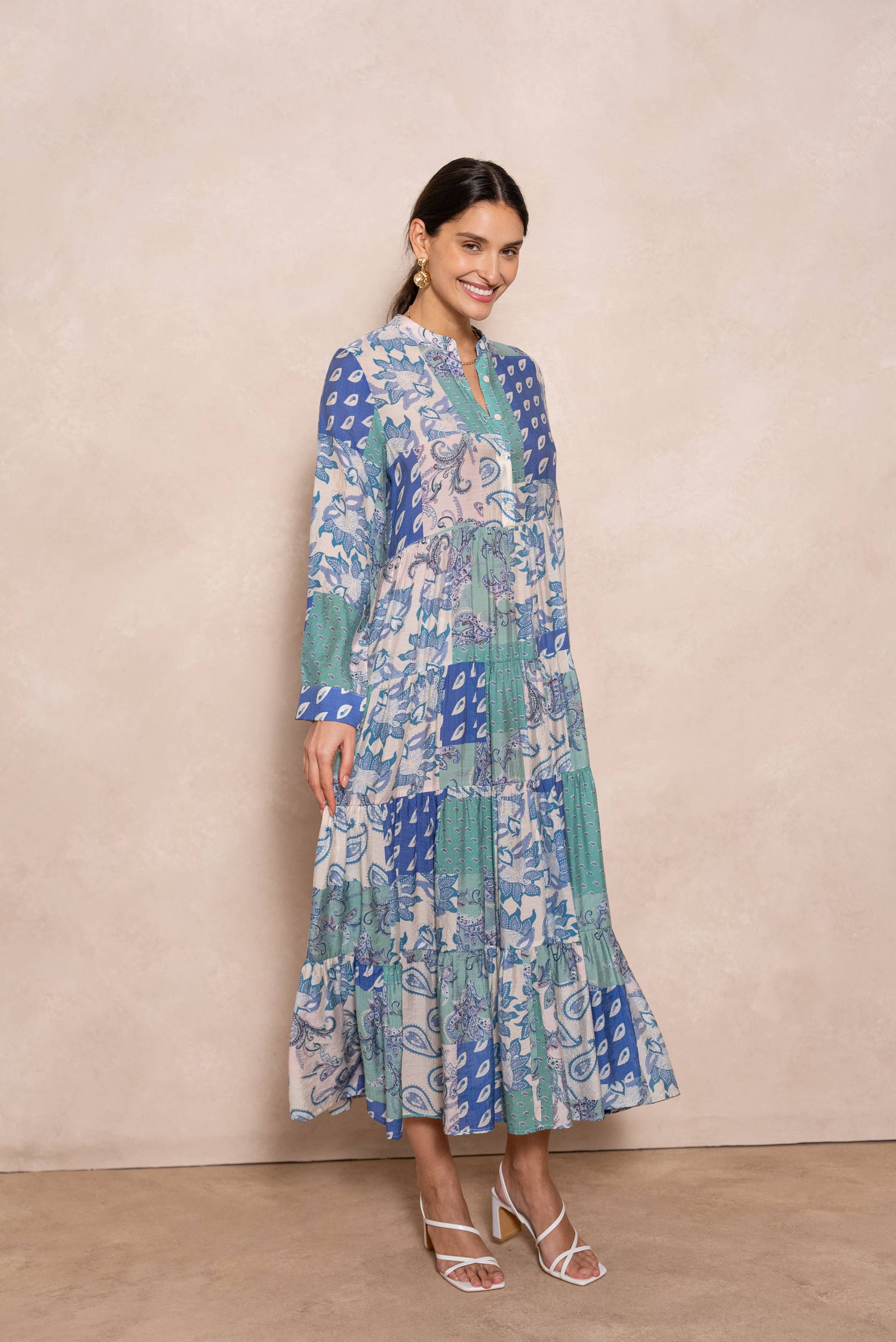 CHOKLATE PARIS (US No duties) – wholesale Klänning - Dam – Klänning i siden med blommönster Marbella (S-M-L-XL) - CK0811226