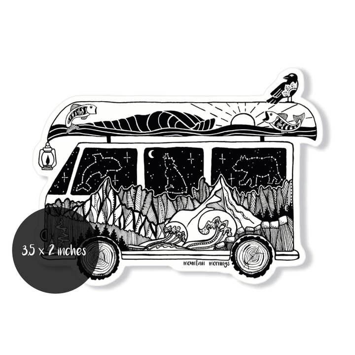 Mountain Mornings - Wholesale Sticker - Camper Van Sticker