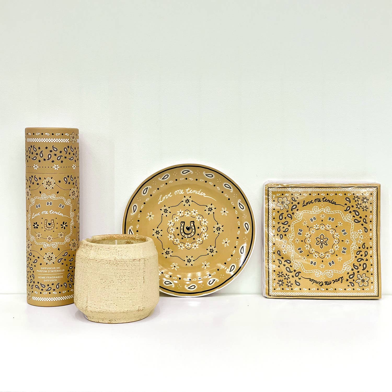 Opjet Paris - Vente Serviettes jetables - Serviette papier bandana beige x201