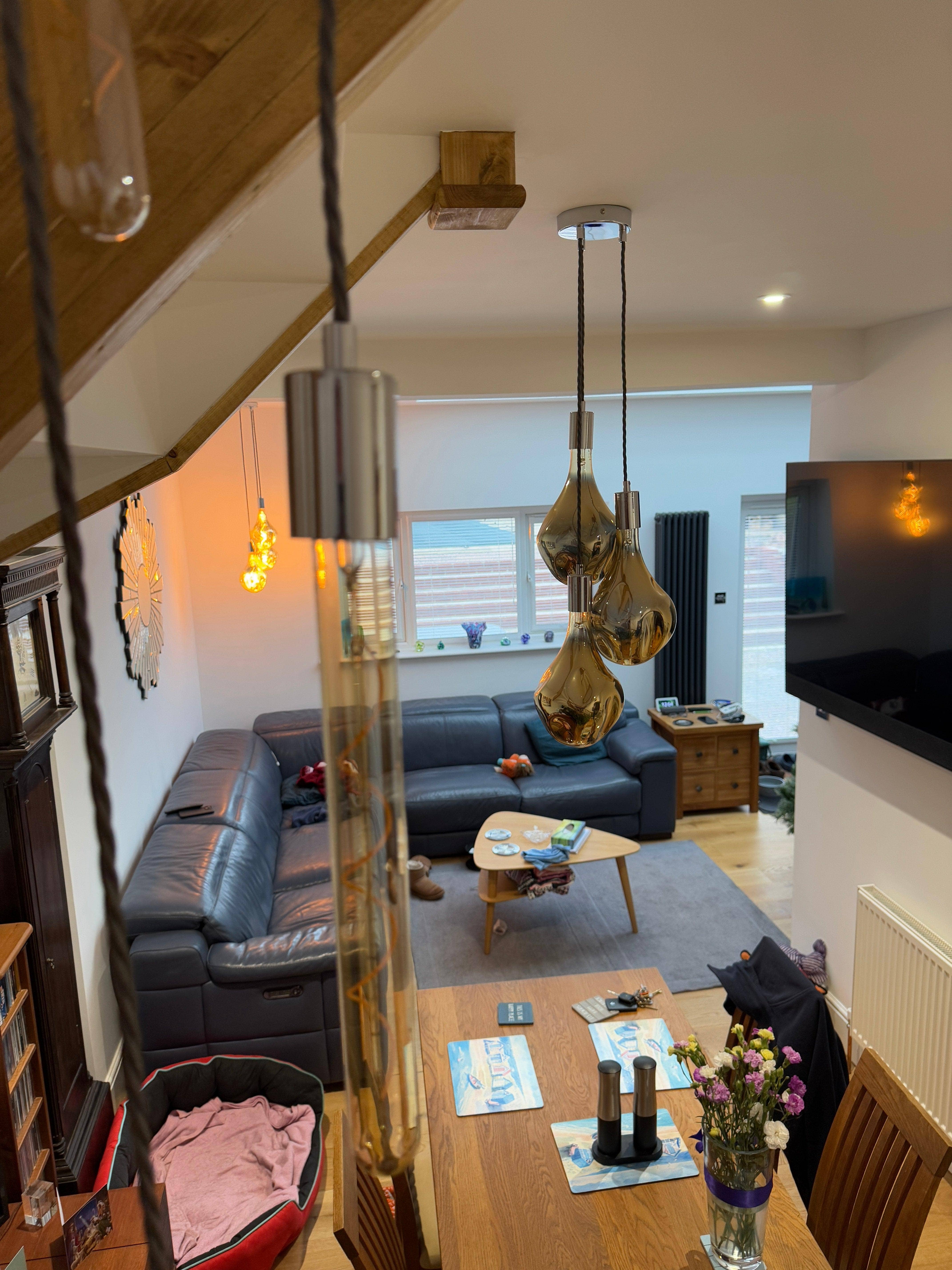 MooBoo Home - Vente Lustre/Suspension - Lustre Cascade Carré 9 ampoules6