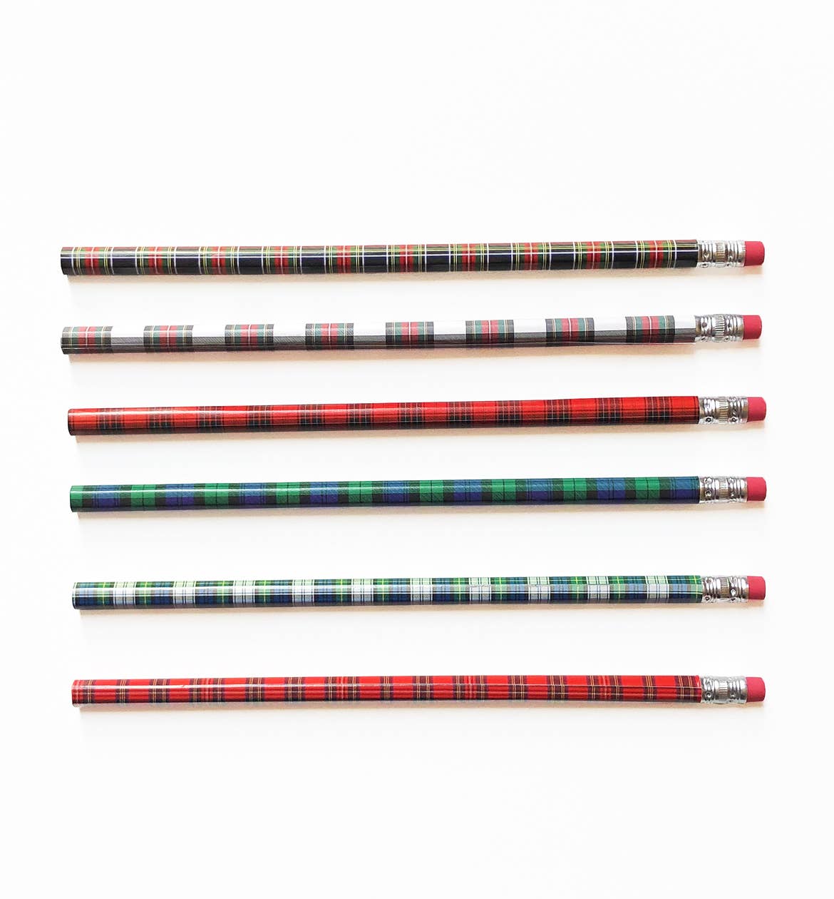 Artistry Cards - Wholesale Pencil - Set of 6 Plaid Pencils – Stylish Stationery for Retail1
