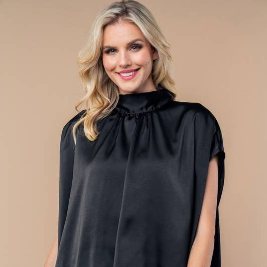 T25508 Sleeveless Solid Woven Top for wholesale by White Birch