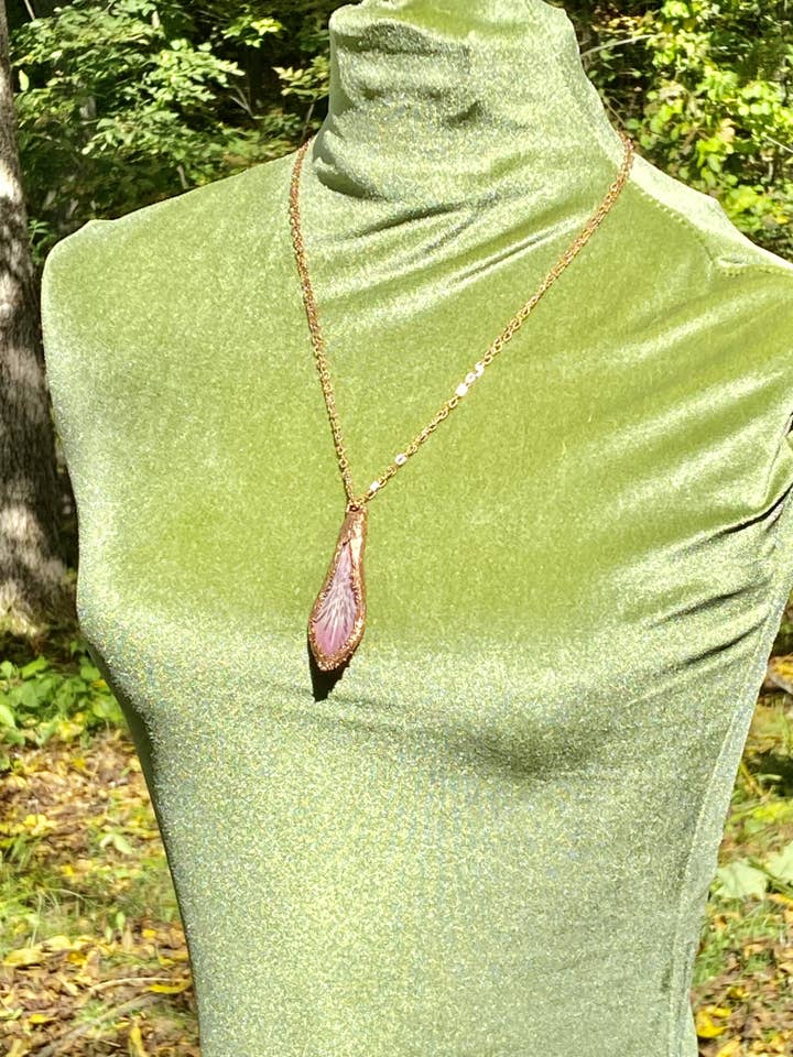 Collar de lirio peruano auténtico, cobre electroformado para venta al por mayor de The Posh’mina