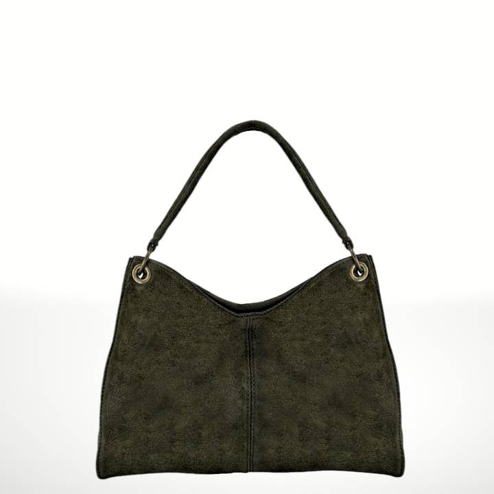 ITALIAN'S LEATHER - Wholesale Shoulder Bag - Women's - Riccio Suede Leather Bag 2202144