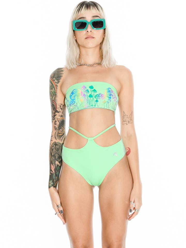 TOWERS SWIMWEAR – wholesale Tvådelad baddräkt - Dam – MINT SVAMP AXELBANDSLÖS BIKINI