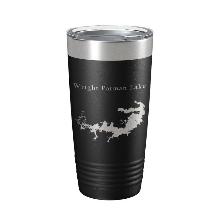 Wright Patman Lake Map Tumbler Travel Mug Insulated Laser Engraved Coffee Cup Texas 20 oz for wholesale by CarveBright