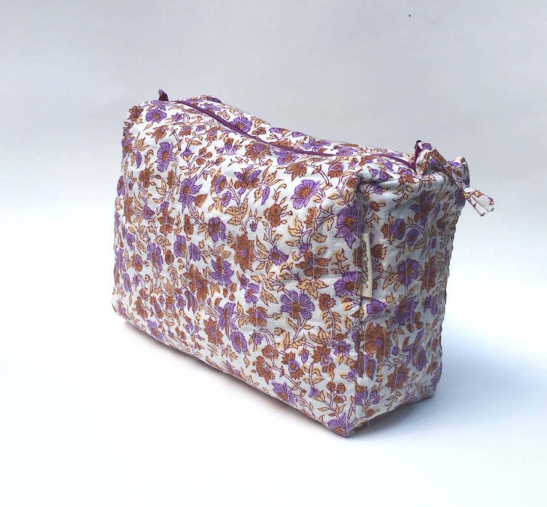 Mehera Shaw - Wholesale Makeup/Cosmetic Bag - Cosmetics Bag - Quilted Hand Block Print Cotton9