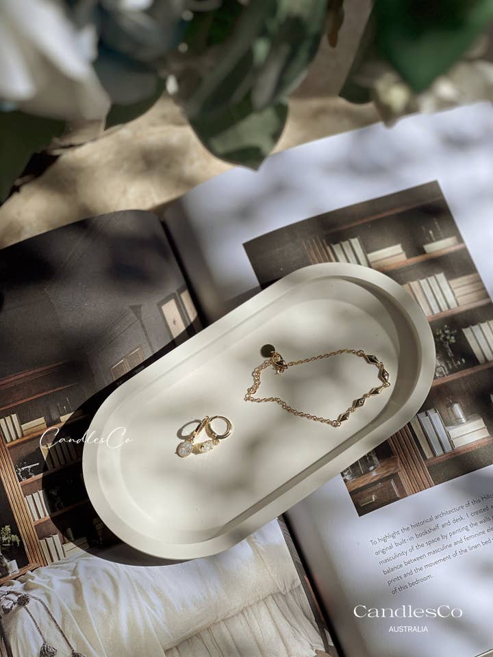Thin Oval Tray Handmade Home Decor for wholesale by CandlesCo Australia
