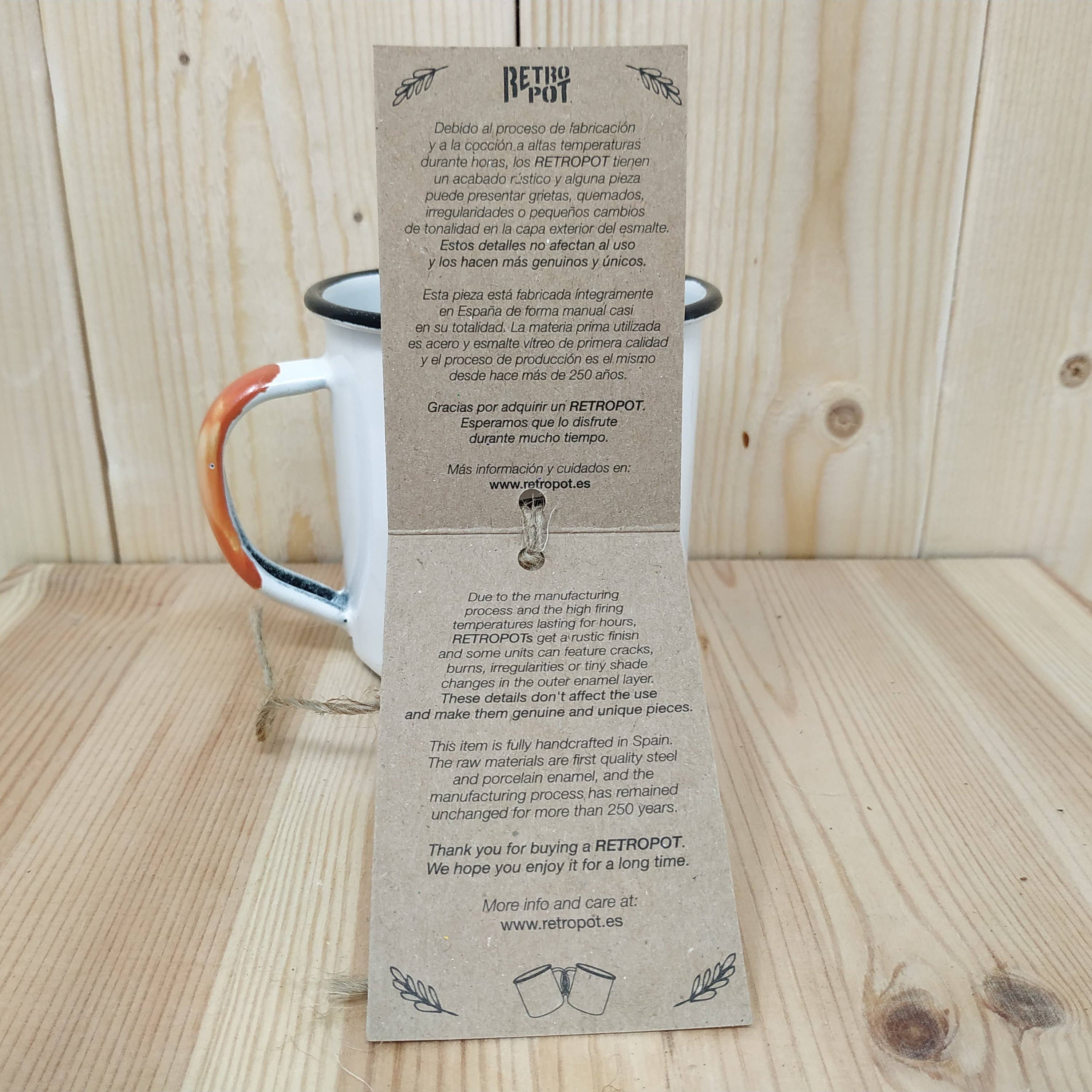 RETROPOT - Vente Tasse à café - Mug en acier émaillé RETROPOT design « Urban Green Life »6